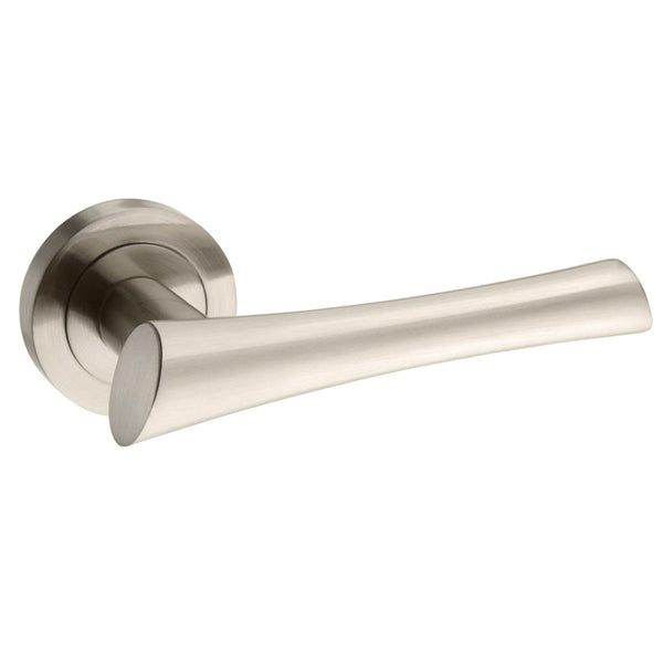 Mediterranean Corsica Lever Door Handle on Round Rose by Atlantic Hardware