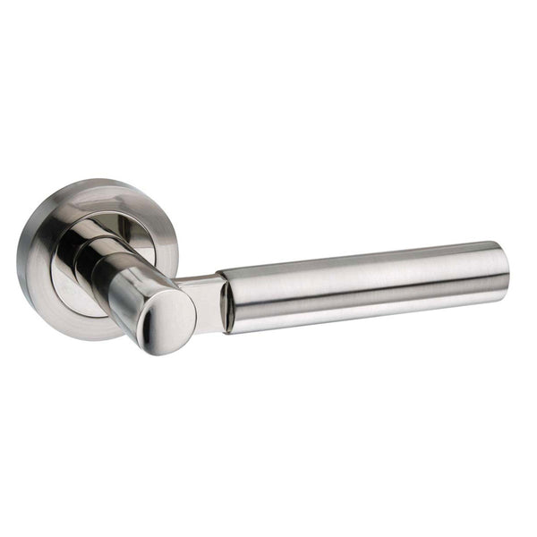 Mediterranean Palermo Lever Door Handle on Round Rose by Atlantic Hardware