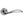 Mediterranean Ancon Lever Door Handle on Round Rose - Polished Chrome - Default