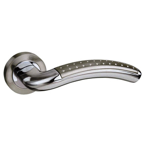 Mediterranean Monaco Lever Door Handle on Round Rose by Atlantic Hardware