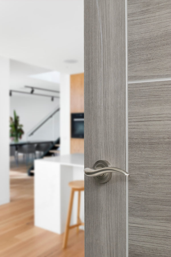 Mediterranean Barcelona Lever Door Handle on Round Rose - additional image