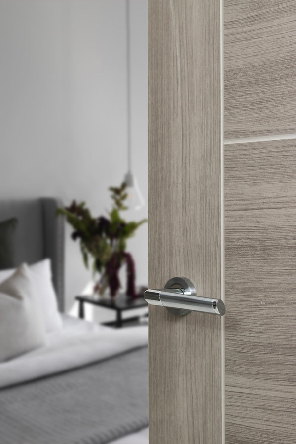 Mediterranean Santorini Lever Door Handle on Round Rose - additional image
