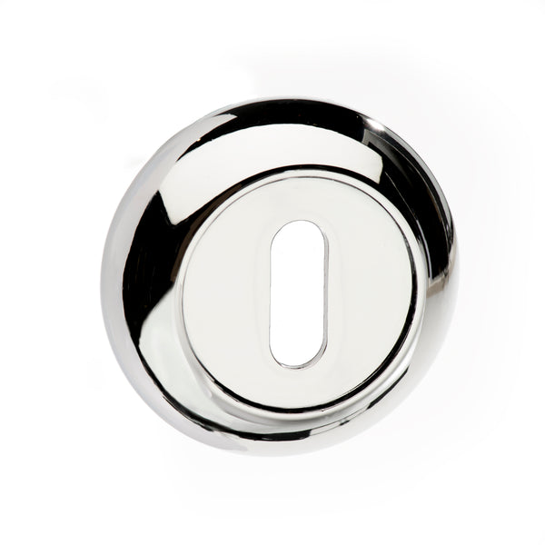 Mediterranean Key Escutcheons on Round "C" Rose by Atlantic Hardware