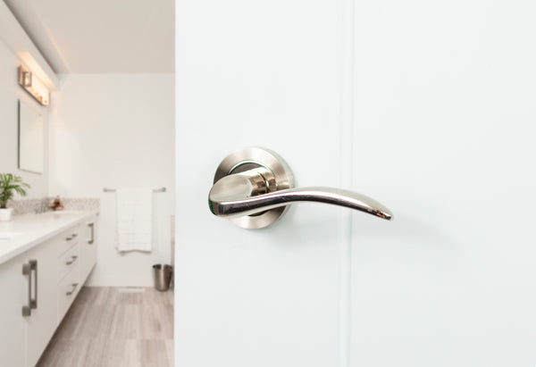 Mediterranean Valencia Lever Door Handle on Round Rose - additional image