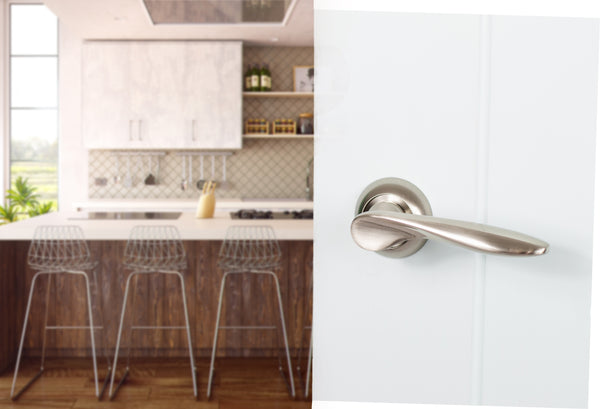 Mediterranean Malta Lever Door Handle on Round "C" Rose - additional image