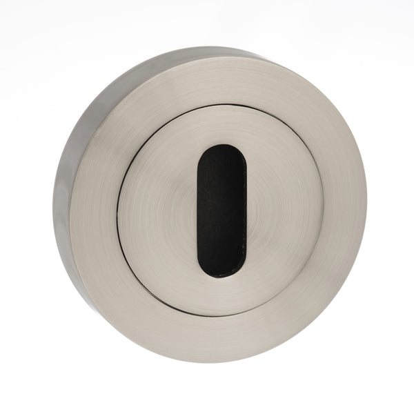 Mediterranean Key Escutcheons on Round Rose by Atlantic Hardware