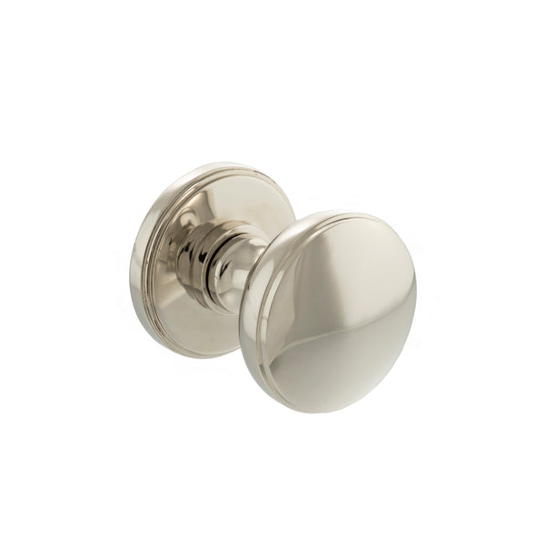Millhouse Brass Edison Solid Brass Domed Mortice Door Knob on Concealed Fix Rose