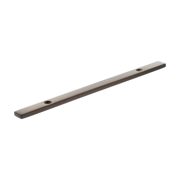 Millhouse Brass Long Narrow Cabinet Handle Backplate 128mm by Atlantic Hardware
