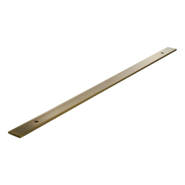 Millhouse Brass Long Wide Cabinet Handle Backplate 320mm by Atlantic Hardware
