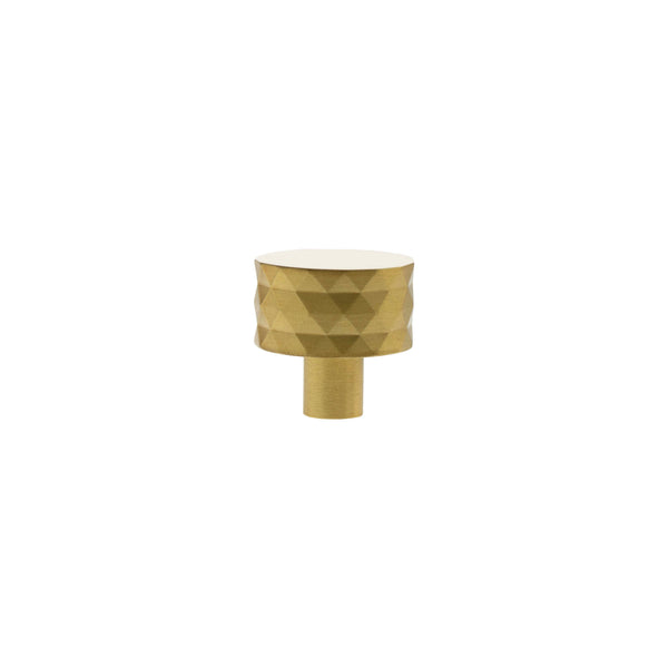 Millhouse Brass Chrysler Diamond Round Cabinet Knob Handle by Atlantic Hardware