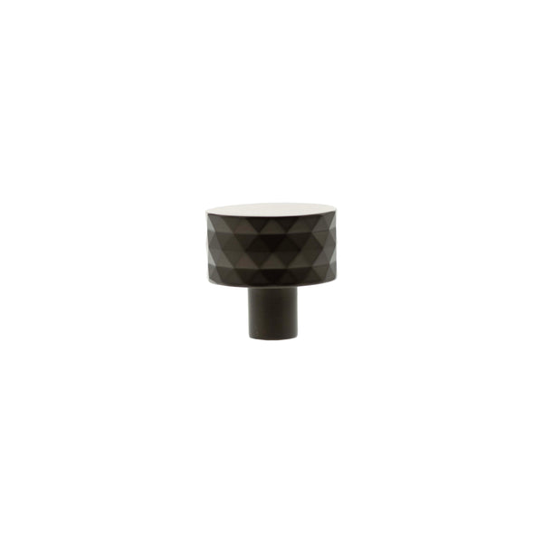 Millhouse Brass Chrysler Diamond Round Cabinet Knob Handle by Atlantic Hardware