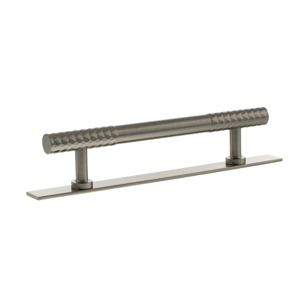 Millhouse Brass Chrysler Diamond T-Bar Cabinet Pull Handle on Backplate 128mm by Atlantic Hardware