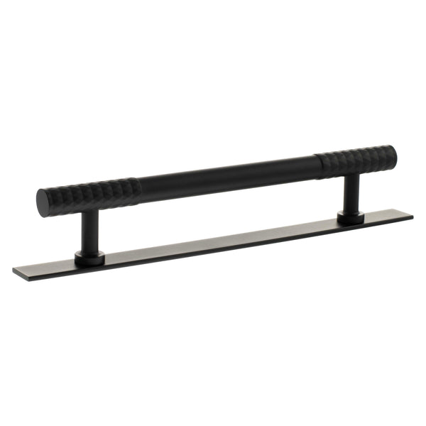 Millhouse Brass Chrysler Diamond T-Bar Cabinet Pull Handle on Backplate 160mm by Atlantic Hardware