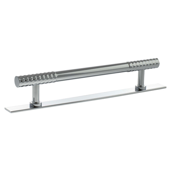 Millhouse Brass Chrysler Diamond T-Bar Cabinet Pull Handle on Backplate 160mm by Atlantic Hardware
