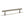 Millhouse Brass Chrysler Diamond T-Bar Cabinet Pull Handle on Backplate 160mm by Atlantic Hardware