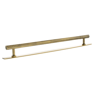 Millhouse Brass Chrysler Diamond T-Bar Cabinet Pull Handle on Backplate 320mm by Atlantic Hardware