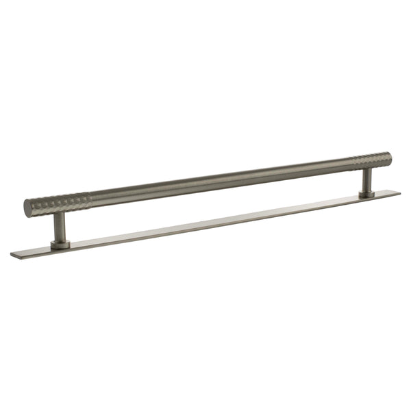 Millhouse Brass Chrysler Diamond T-Bar Cabinet Pull Handle on Backplate 320mm by Atlantic Hardware