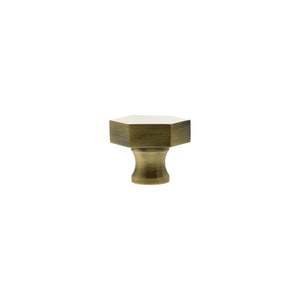 Millhouse Brass Pennington Hexagonal Cabinet Knob Handle by Atlantic Hardware