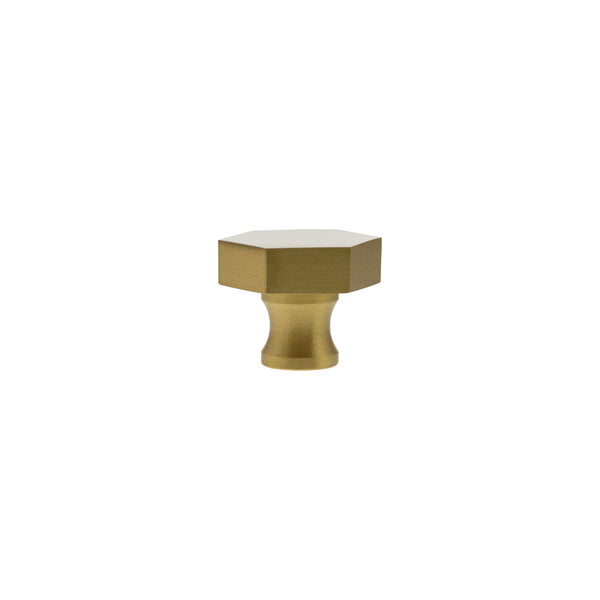 Millhouse Brass Pennington Hexagonal Cabinet Knob Handle by Atlantic Hardware
