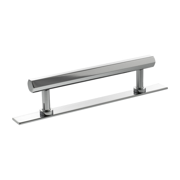 Millhouse Brass Pennington Hexagonal T-Bar Cabinet Pull Handle on Backplate 128mm by Atlantic Hardware