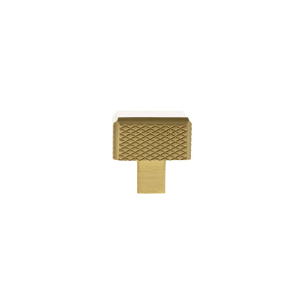Millhouse Brass Eiffel Knurled Square Cabinet Knob Handle by Atlantic Hardware