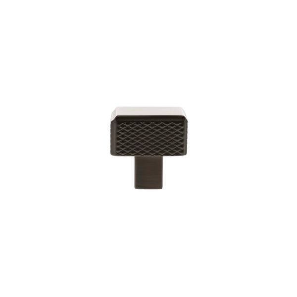 Millhouse Brass Eiffel Knurled Square Cabinet Knob Handle by Atlantic Hardware