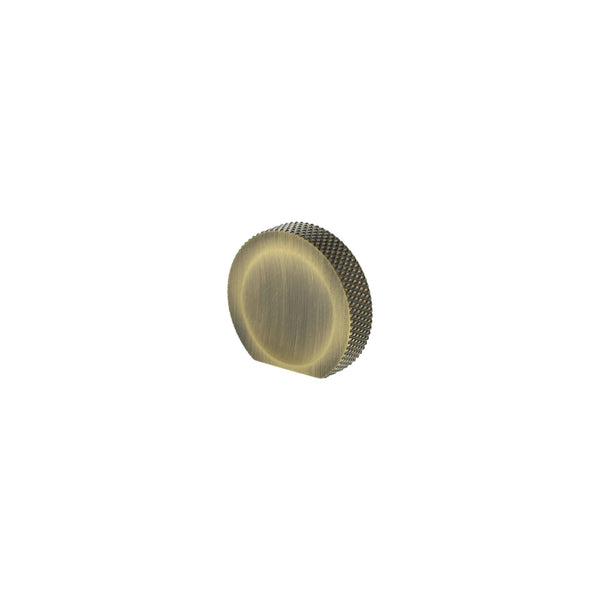 Millhouse Brass Eiffel Knurled Finger Pull Cabinet Knob Handle by Atlantic Hardware