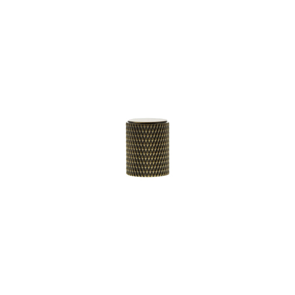 Millhouse Brass Eiffel Knurled Cylinder Cabinet Knob Handle by Atlantic Hardware