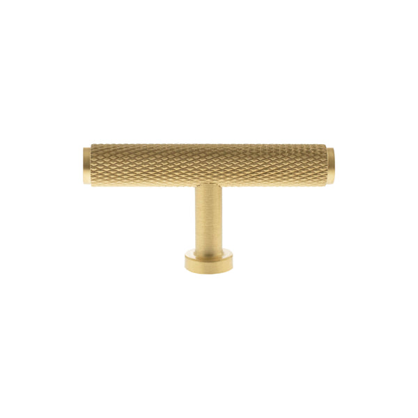 Millhouse Brass Eiffel Knurled T-Bar Cabinet Knob Handle by Atlantic Hardware