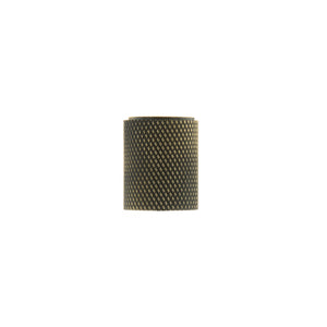 Millhouse Brass Watson Cylinder Knurled Cabinet Knob on Concealed Fix by Atlantic Hardware