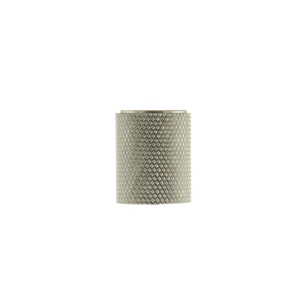 Millhouse Brass Watson Cylinder Knurled Cabinet Knob on Concealed Fix by Atlantic Hardware