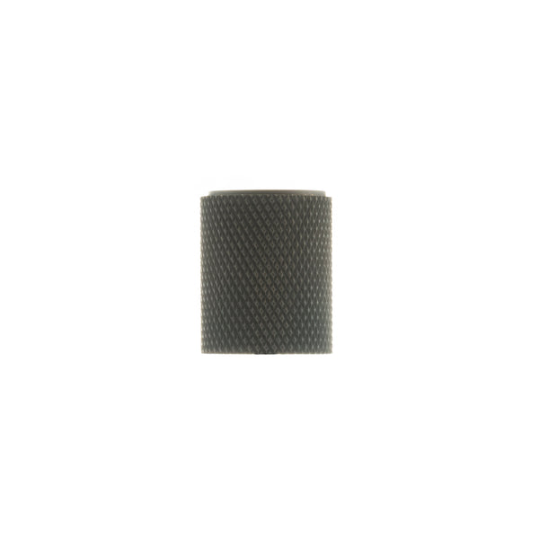 Millhouse Brass Watson Cylinder Knurled Cabinet Knob on Concealed Fix by Atlantic Hardware