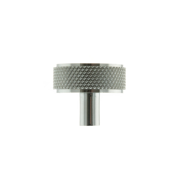 Millhouse Brass Hargreaves Disc Knurled Cabinet Knob on Concealed Fix by Atlantic Hardware