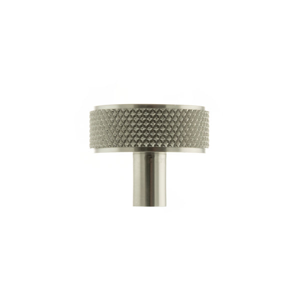 Millhouse Brass Hargreaves Disc Knurled Cabinet Knob on Concealed Fix by Atlantic Hardware