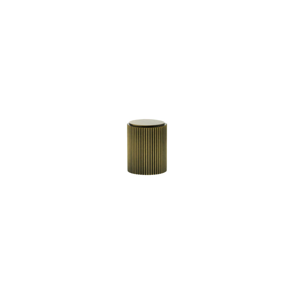 Millhouse Brass Battersea Linear Cylinder Cabinet Knob Handle by Atlantic Hardware