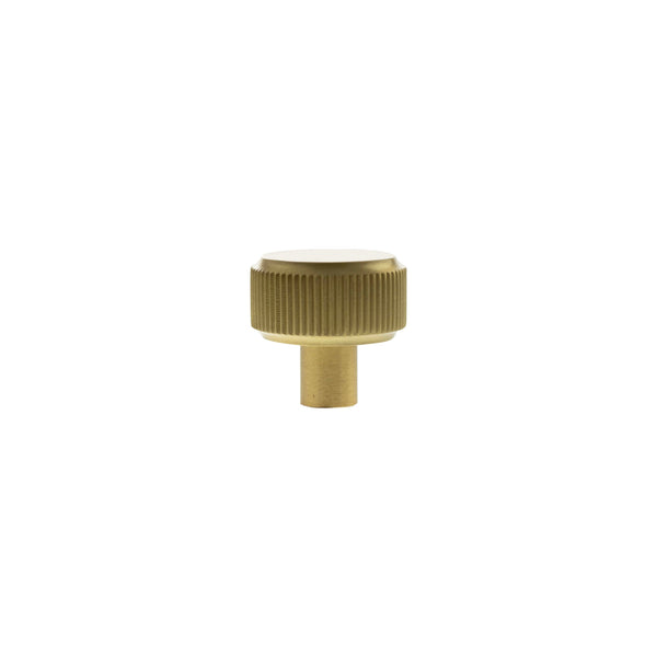 Millhouse Brass Battersea Linear Round Cabinet Knob Handle by Atlantic Hardware