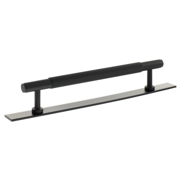Millhouse Brass Battersea Linear T-Bar Cabinet Pull Handle on Backplate 160mm by Atlantic Hardware
