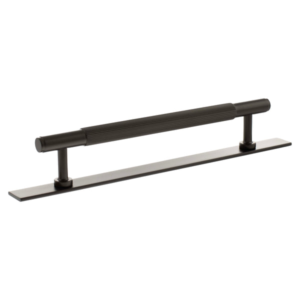 Millhouse Brass Battersea Linear T-Bar Cabinet Pull Handle on Backplate 160mm by Atlantic Hardware
