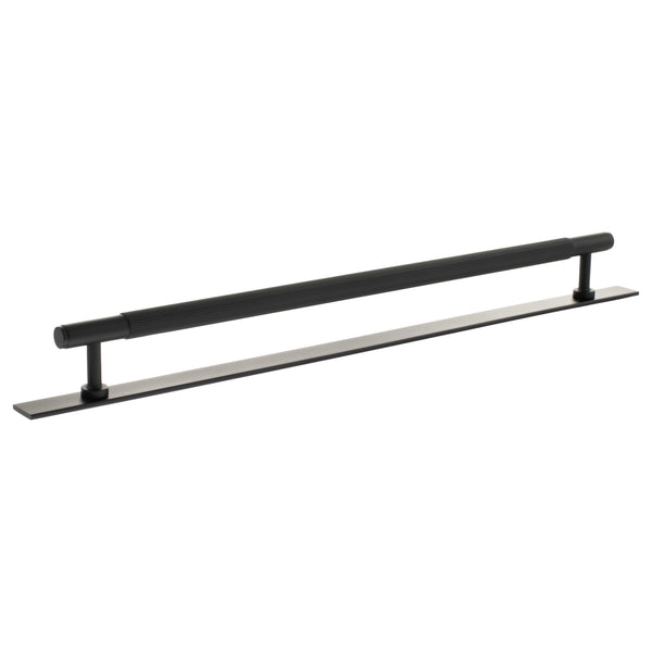 Millhouse Brass Battersea Linear T-Bar Cabinet Pull Handle on Backplate 320mm by Atlantic Hardware