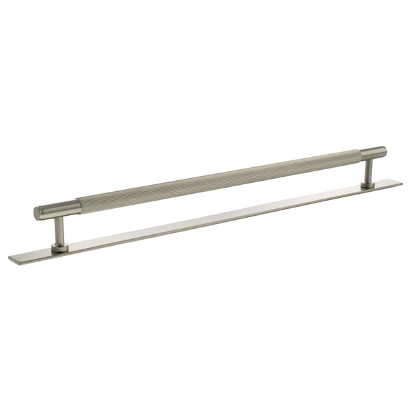 Millhouse Brass Battersea Linear T-Bar Cabinet Pull Handle on Backplate 320mm by Atlantic Hardware