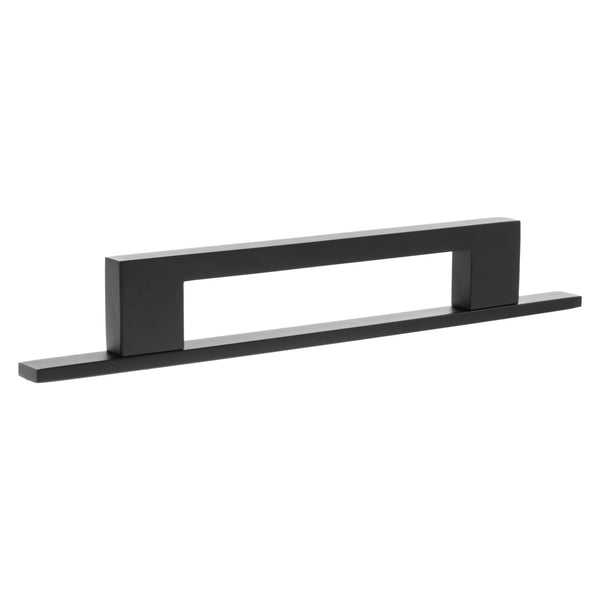 Millhouse Brass Empire Slim Cabinet Pull Handle on Backplate 128mm by Atlantic Hardware