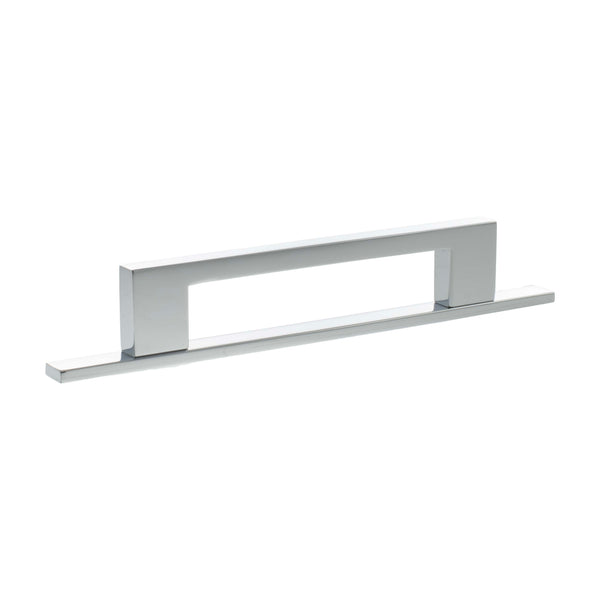 Millhouse Brass Empire Slim Cabinet Pull Handle on Backplate 128mm by Atlantic Hardware