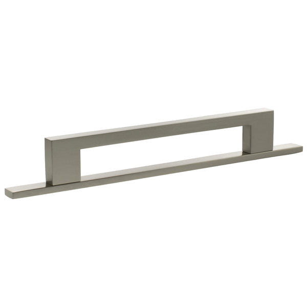 Millhouse Brass Empire Slim Cabinet Pull Handle on Backplate 160mm by Atlantic Hardware