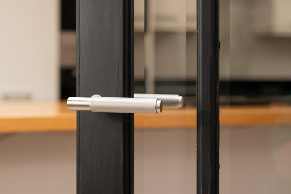 Millhouse Brass Crompton Lever Door Handle on Concealed Round Rose - additional image