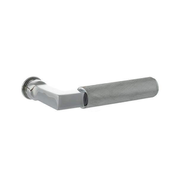 Millhouse Brass Cartwright Lever Door Handle on Concealed Round Rose by Atlantic Hardware
