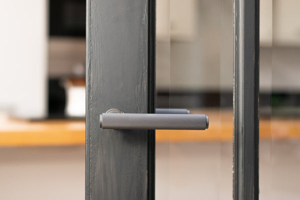 Millhouse Brass Stephenson Lever Door Handle on Concealed Round Rose - additional image