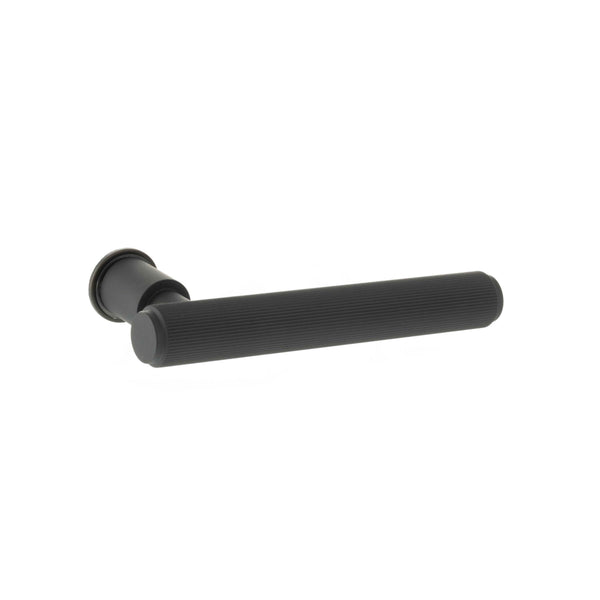 Millhouse Brass Stephenson Lever Door Handle on Concealed Round Rose by Atlantic Hardware