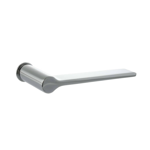 Millhouse Brass Brindley Lever Door Handle on Concealed Round Rose - Polished Chrome