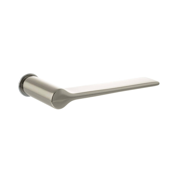 Millhouse Brass Brindley Lever Door Handle on Concealed Round Rose - Polished Nickel