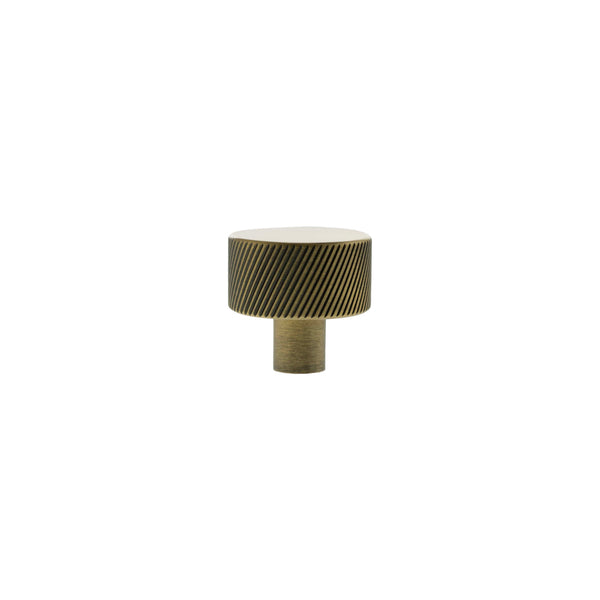 Millhouse Brass Paddington Spiral Round Cabinet Knob Handle by Atlantic Hardware